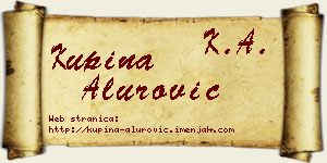 Kupina Alurović vizit kartica